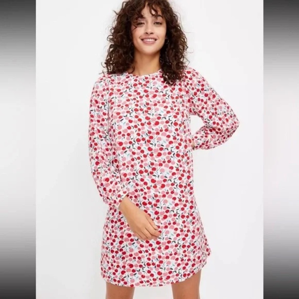 LOFT Cherry print dress